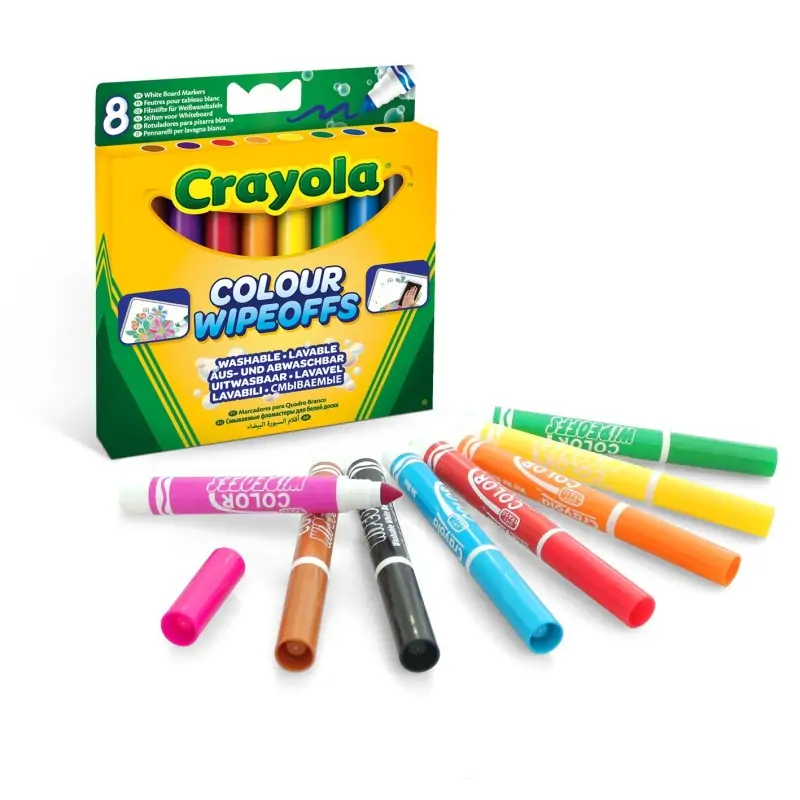 Image of Crayola 03-8223 marcatore Nero, Blu, Marrone, Verde, Arancione, Rosa, Rosso, Giallo 8 pz