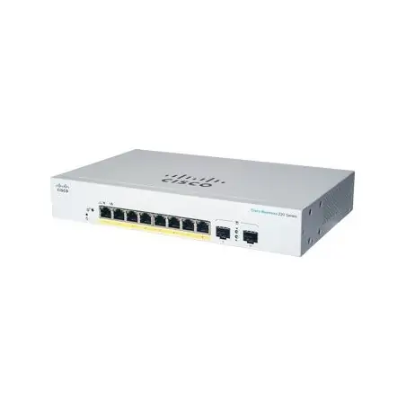 Cisco CBS220-8P-E-2G-EU Netzwerk-Switch Managed L2 Gigabit Ethernet (10 100 1000) Unterstützt Power over Ethernet (PoE) Weiß