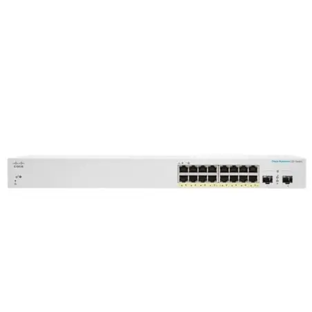 Cisco CBS220-16P-2G Managed L2 Gigabit Ethernet (10 100 1000) Unterstützt Power over Ethernet (PoE) Weiß