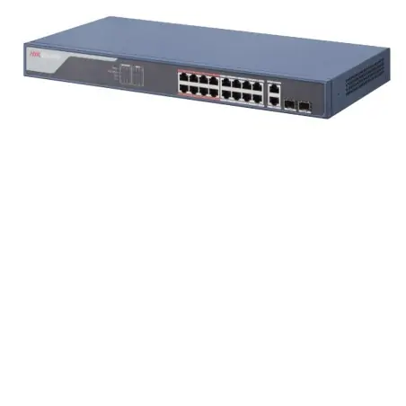 Hikvision DS-3E1318P-SI switch di rete Gestito L2 Gigabit Ethernet (10 100 1000) Supporto Power over Ethernet (PoE) Nero