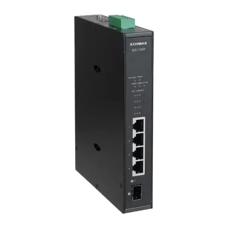 Edimax IGS-1105P Netzwerk-Switch Unmanaged Gigabit Ethernet (10 100 1000) Unterstützt Power over Ethernet (PoE) Schwarz