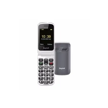 Beghelli Salvalavita Telefon SLV18 6,1 cm (2,4 Zoll) 88 g Silber Telefon für ältere Menschen