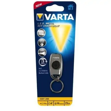Varta L.E.D. METAL KEY CHAIN LIGHT Chrome Lampe porte-clés LED