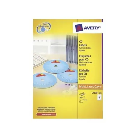 Avery L7676-100 etichetta per stampante Bianco Etichetta per stampante autoadesiva