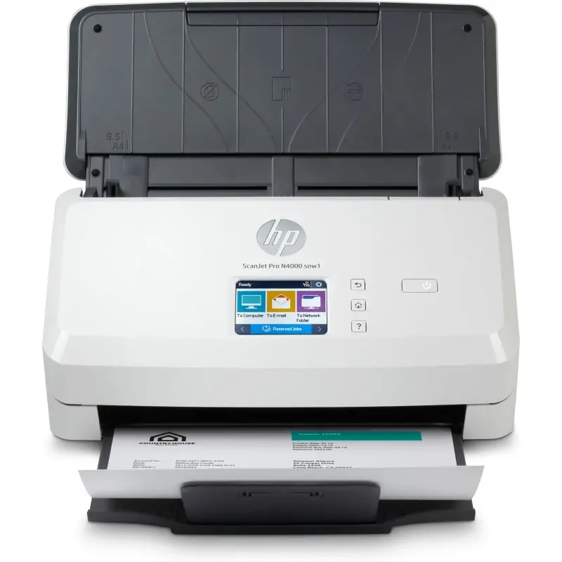 Image of HP Scanjet Pro N4000 snw1 Sheet-feed Scanner a foglio 600 x DPI A4 Nero, Bianco
