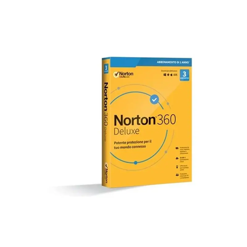 Image of NortonLifeLock Norton 360 Deluxe 2020 Sicurezza antivirus Full 3 licenza/e 1 anno/i