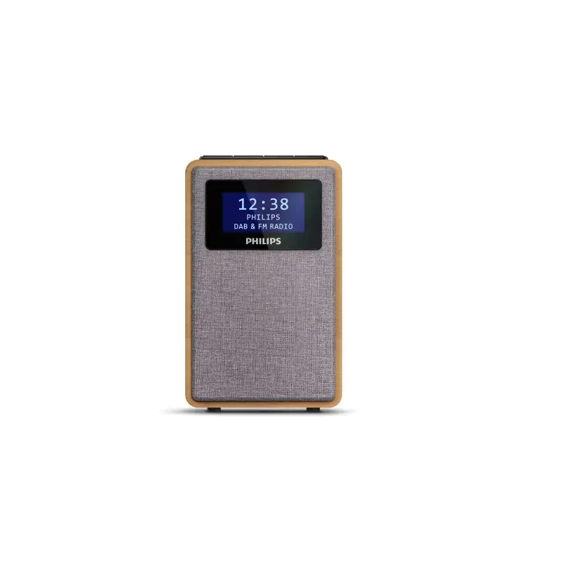 Philips TAR5005/10 radio Orologio Digitale Grigio, Legno