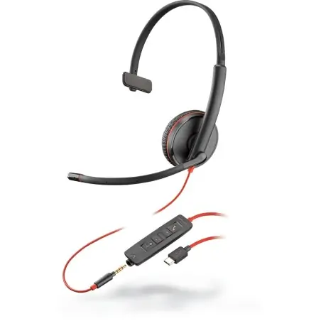 POLY Blackwire C3215 Kabelgebundenes Overhead-Headset Büro USB Typ-C Schwarz