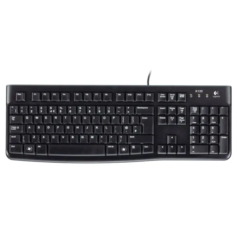 Image of Logitech K120 Corded Keyboard tastiera USB QWERTZ Ceco Nero