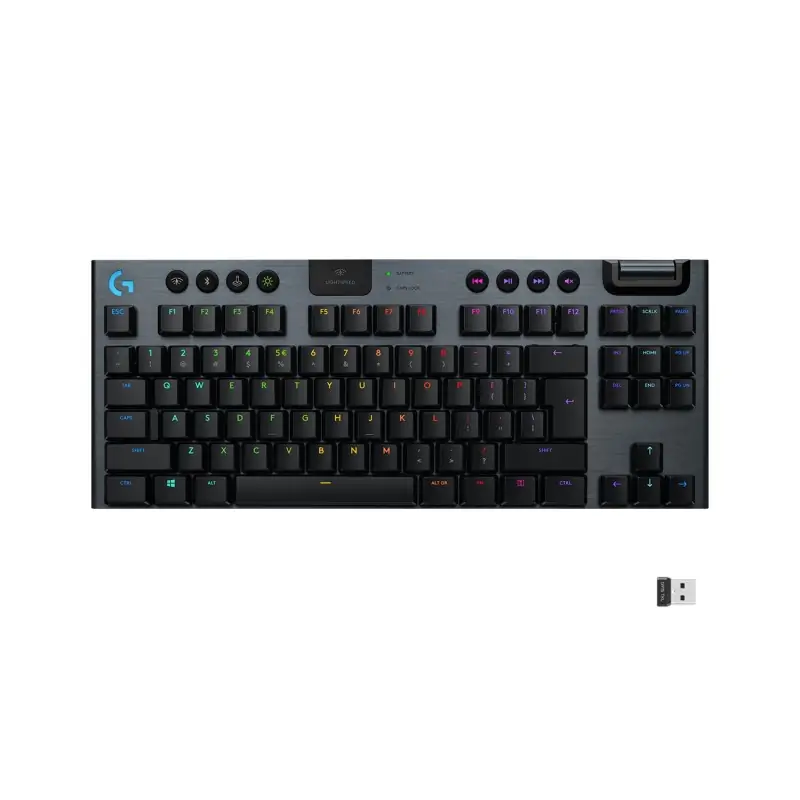 Image of Logitech G G915 TKL Tenkeyless LIGHTSPEED Wireless RGB Mechanical Gaming Keyboard tastiera USB QWERTY Inglese Carbonio