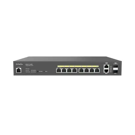 EnGenius ECS1112FP switch di rete Gestito L2+ Gigabit Ethernet (10 100 1000) Supporto Power over Ethernet (PoE) Nero