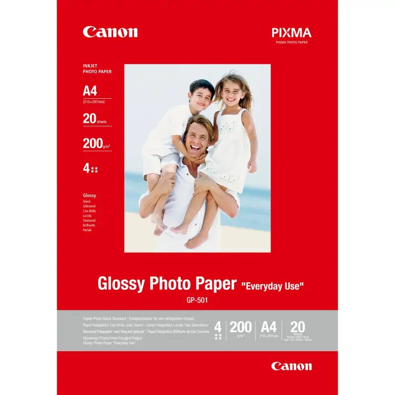Image of Canon Carta fotografica Glossy GP-501 A4 - 20 fogli
