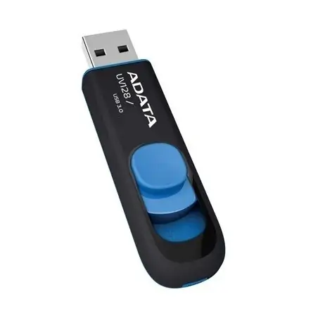 ADATA DashDrive UV128 32 GB USB-Flash-Laufwerk USB Typ A 3.2 Gen 1 (3.1 Gen 1) Schwarz, Blau
