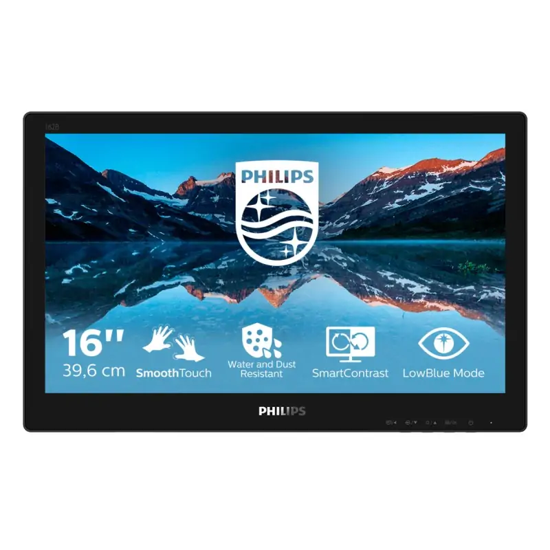 Image of Philips 162B9TN/00 Monitor PC 39.6 cm (15.6") 1366 x 768 Pixel HD LCD Touch screen Da tavolo Nero
