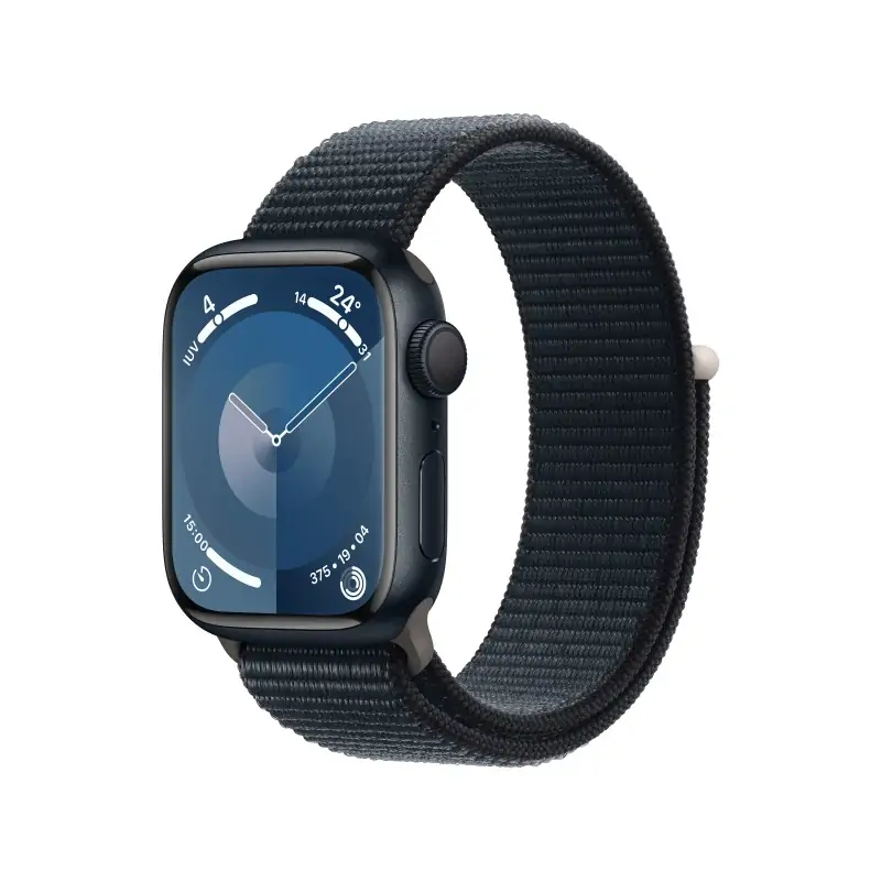 Image of Apple Watch Series 9 GPS Cassa 41mm in Alluminio Mezzanotte con Cinturino Sport Loop