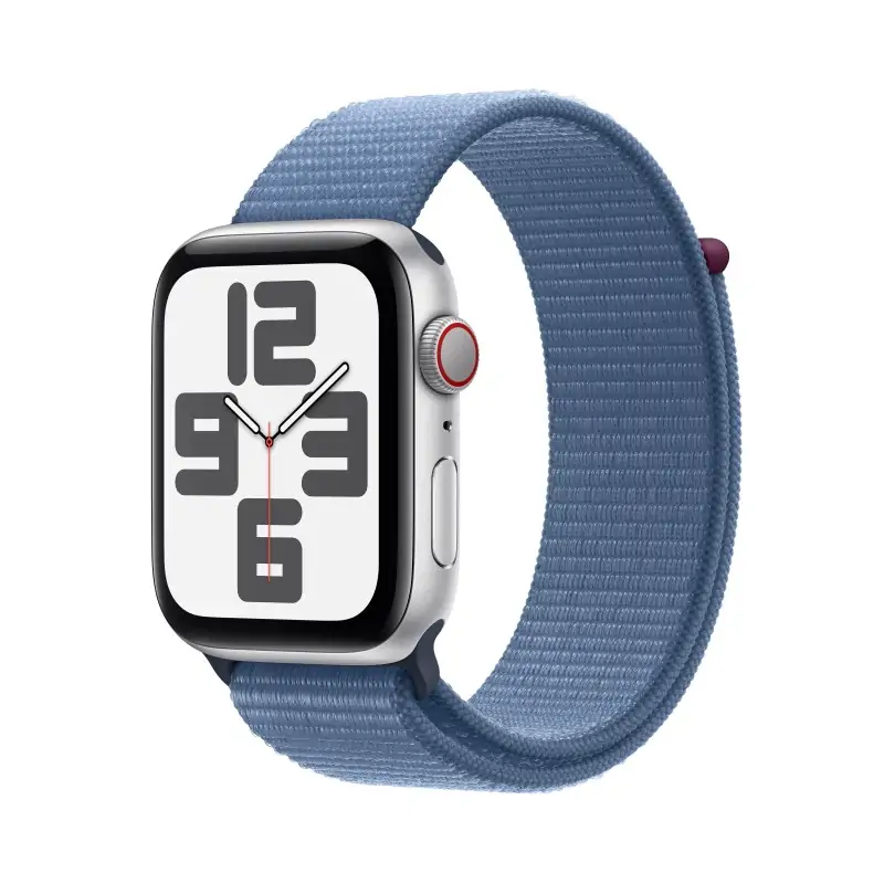 Image of Apple Watch SE GPS + Cellular Cassa 44mm in Alluminio con Cinturino Sport Loop Blu Inverno