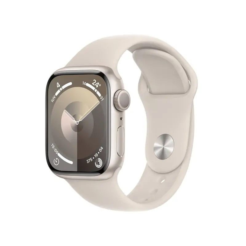 Image of Apple Watch Series 9 GPS Cassa 41mm in Alluminio Galassia con Cinturino Sport - M/L