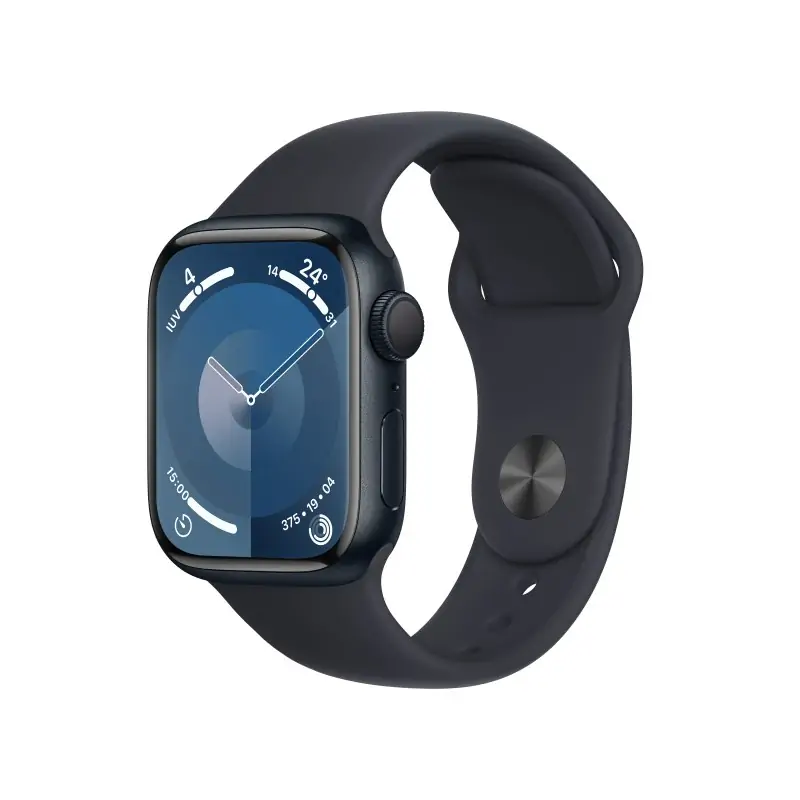Image of Apple Watch Series 9 GPS Cassa 41mm in Alluminio Mezzanotte con Cinturino Sport - M/L
