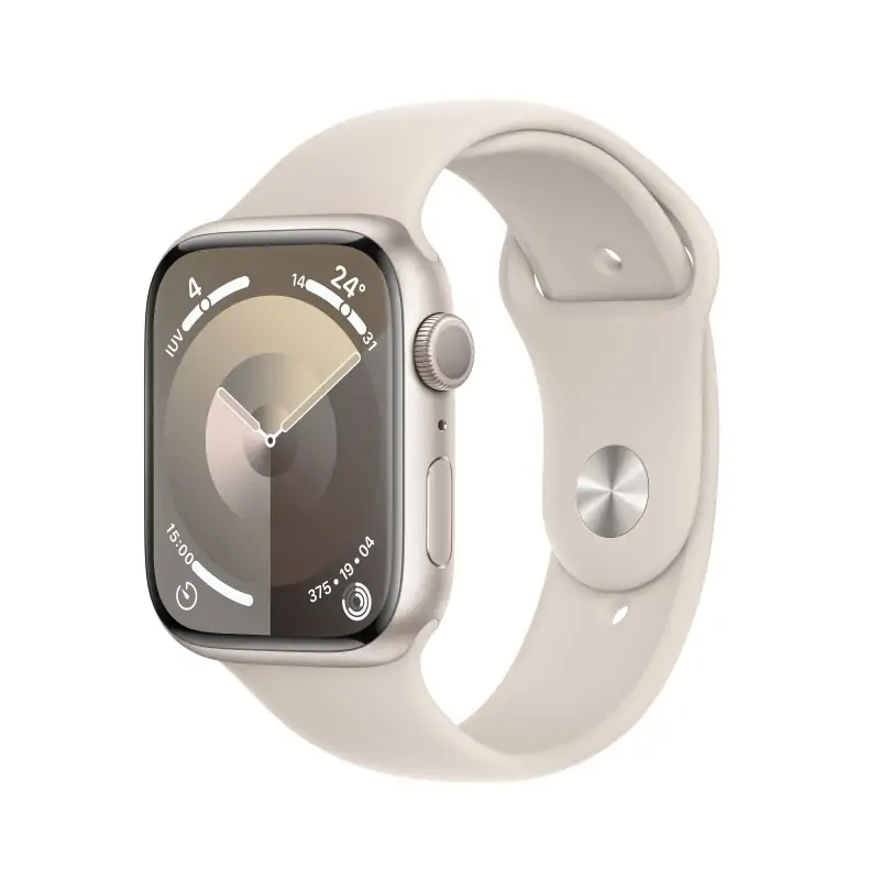 Image of Apple Watch Series 9 GPS Cassa 45mm in Alluminio Galassia con Cinturino Sport - S/M