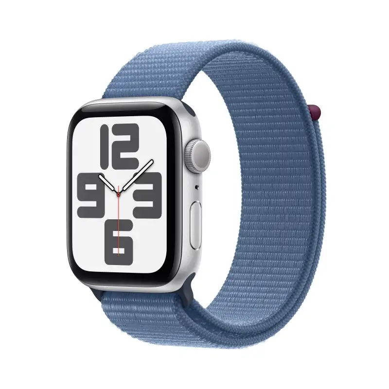 Image of Apple Watch SE GPS Cassa 44mm in Alluminio con Cinturino Sport Loop Blu Inverno