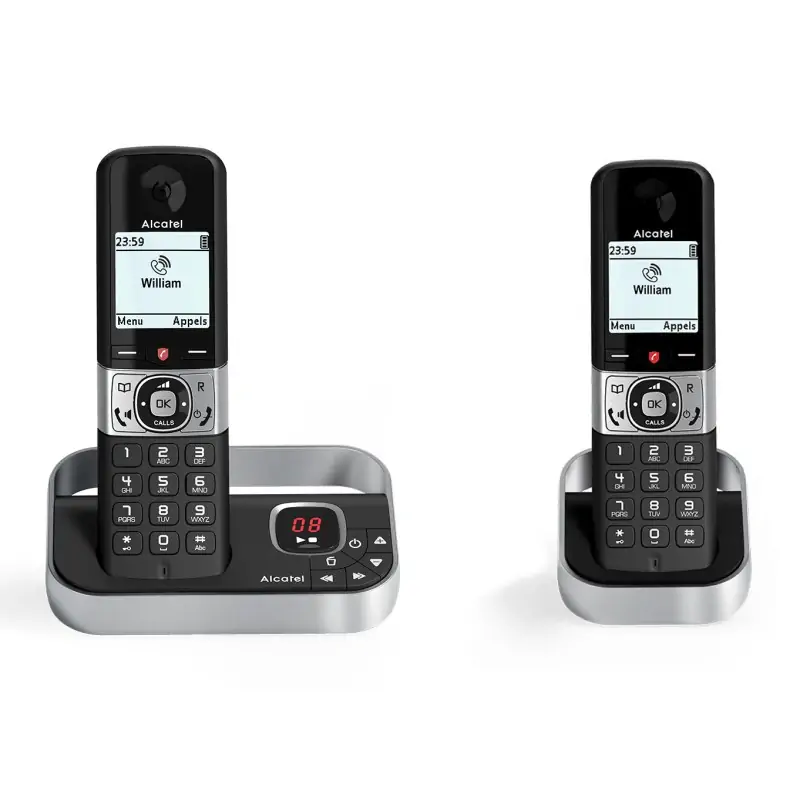 Image of Alcatel F890 Voice Duo zwart Telefono DECT Identificatore di chiamata Nero, Argento