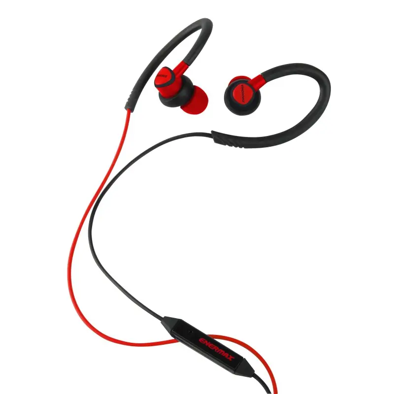 Image of Enermax EAE01-R cuffia e auricolare Cablato A clip, In-ear Sport Nero, Rosso