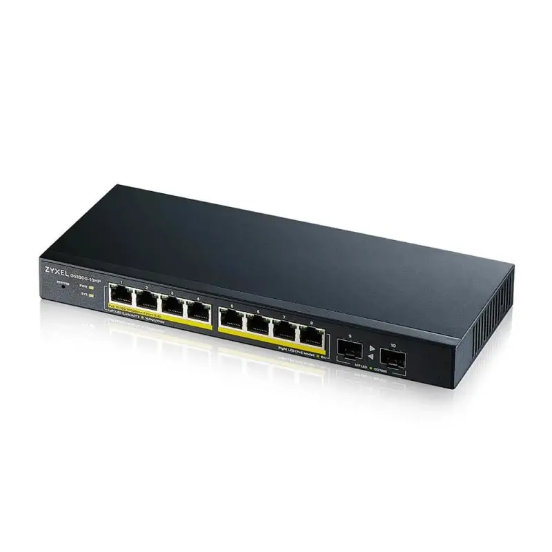 Zyxel GS1900-10HP Gestito L2 Gigabit Ethernet (10/100/1000) Supporto Power over (PoE) Nero