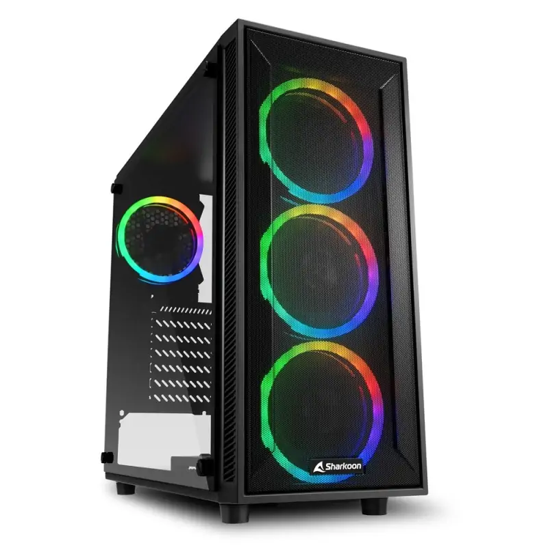 Image of Sharkoon TG4M RGB computer case Desktop Nero