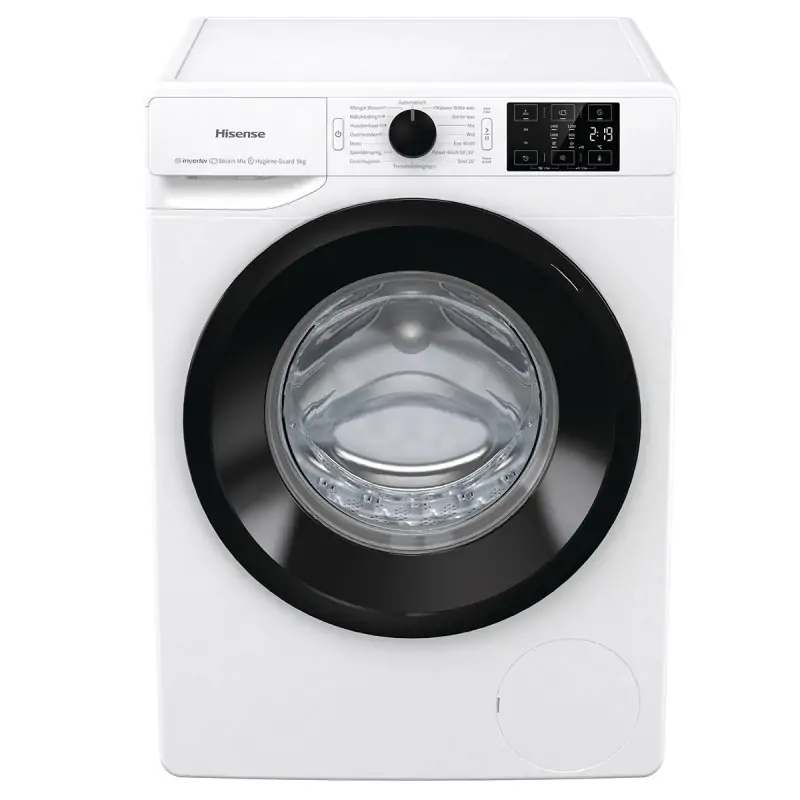 Hisense WFGE901439VM lavatrice Caricamento frontale 9 kg 1600 Giri/min Nero, Bianco
