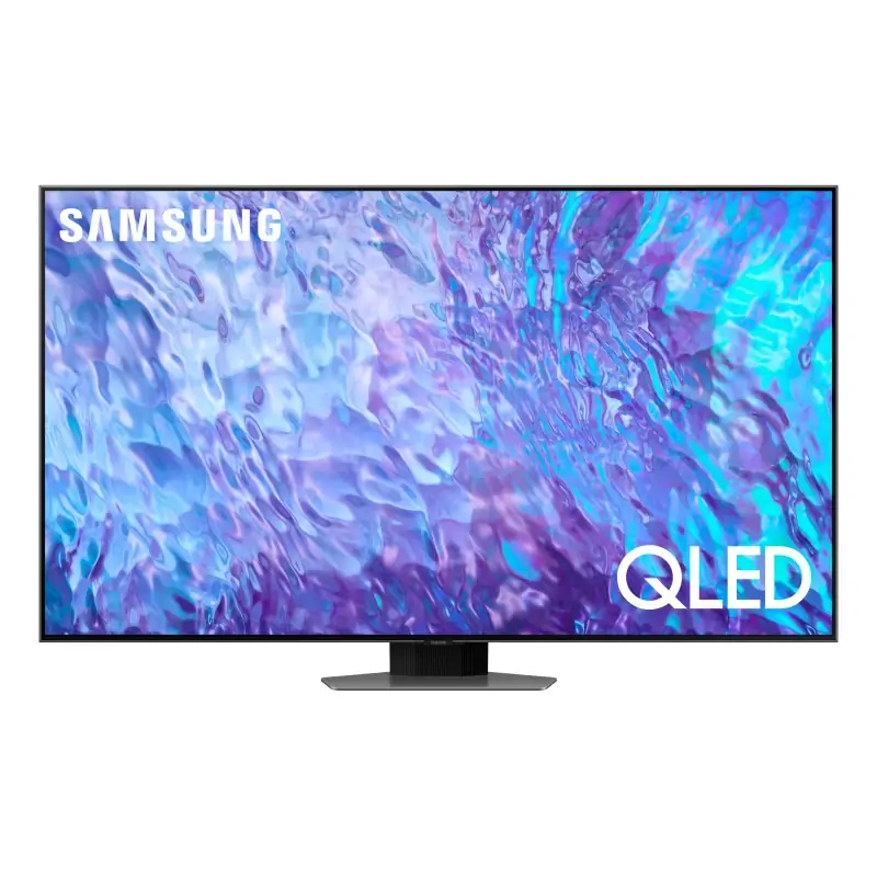 Image of Samsung Series 8 TV QE55Q80CATXZT QLED 4K, Smart 55" Processore Neural Quantum Dolby Atmos e OTS Lite, Carbon Silver 2023