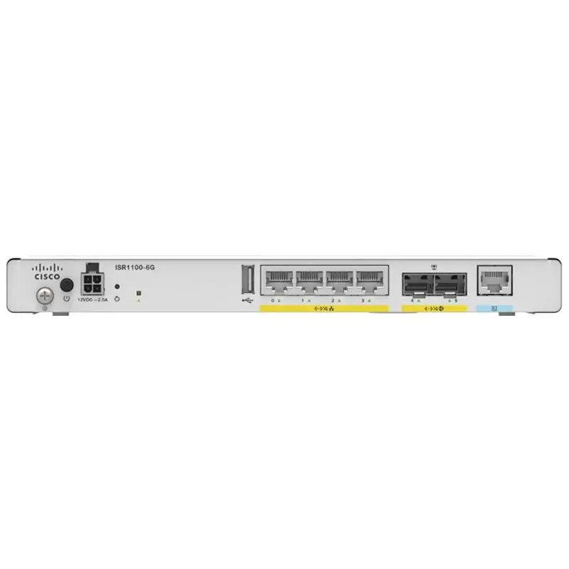 Image of Cisco ISR1100-6G router cablato Gigabit Ethernet Grigio