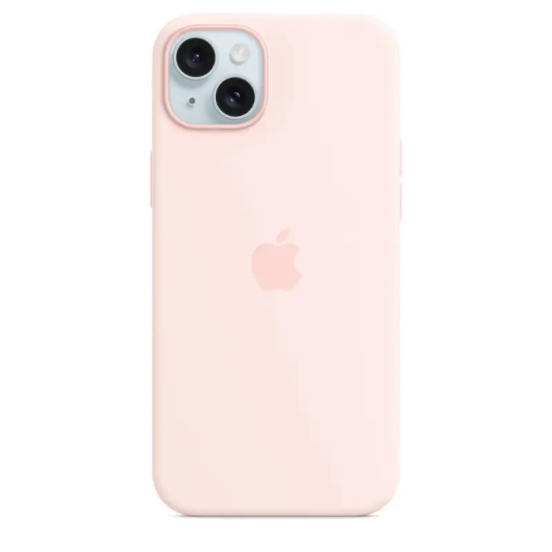 Image of Apple Custodia MagSafe in silicone per iPhone 15 Plus - Rosa confetto