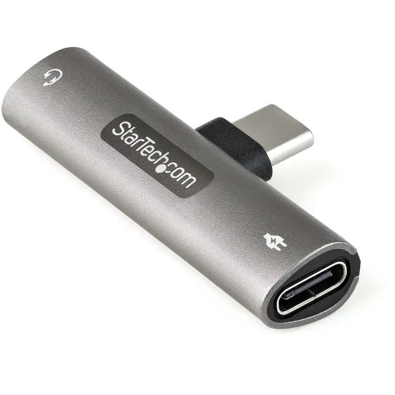Image of StarTech.com Adattatore USB C Jack audio - Caricatore USB-C e cuffie /spinotto 3.5mm. Caricabatterie Type-C Power Delivery