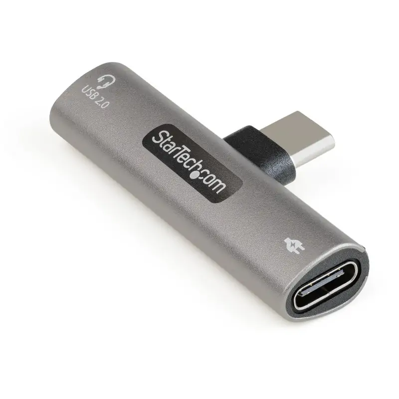 Image of StarTech.com Adattatore USB C di ricarica e Audio - Alimentatore USB-C con porta Per cuffie Caricabatterie Type-C PD 60W