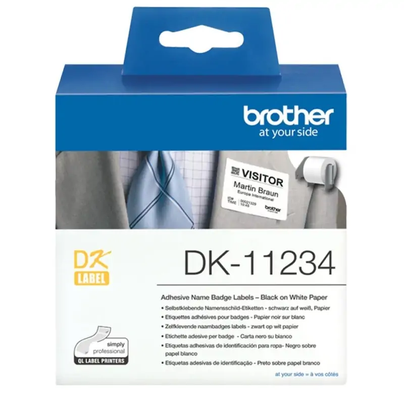 Image of Brother DK-11234 Etichetta per stampante Bianco autoadesiva