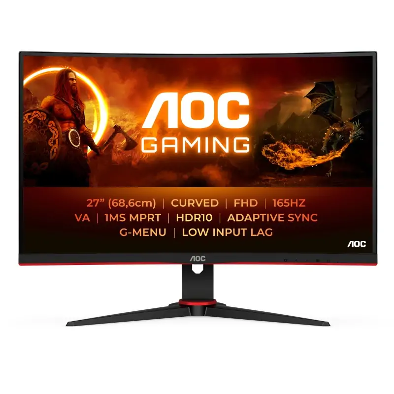 Image of AOC G2 C27G2E/BK Monitor PC 68.6 cm (27") 1920 x 1080 Pixel Nero, Rosso