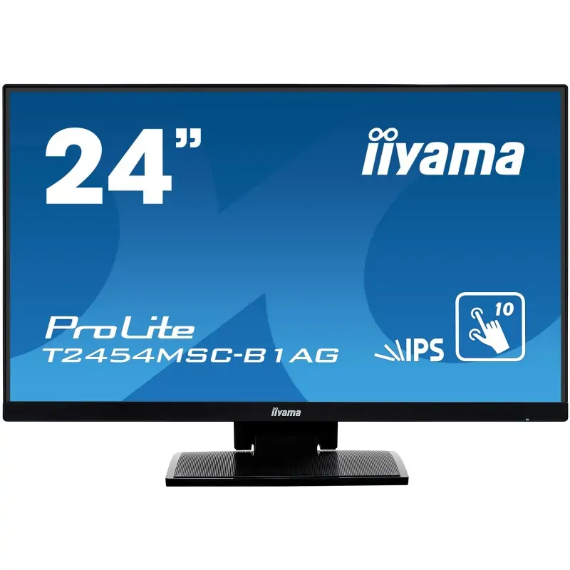 Image of iiyama ProLite T2454MSC-B1AG Monitor PC 60.5 cm (23.8") 1920 x 1080 Pixel Full HD LED Touch screen Multi utente Nero