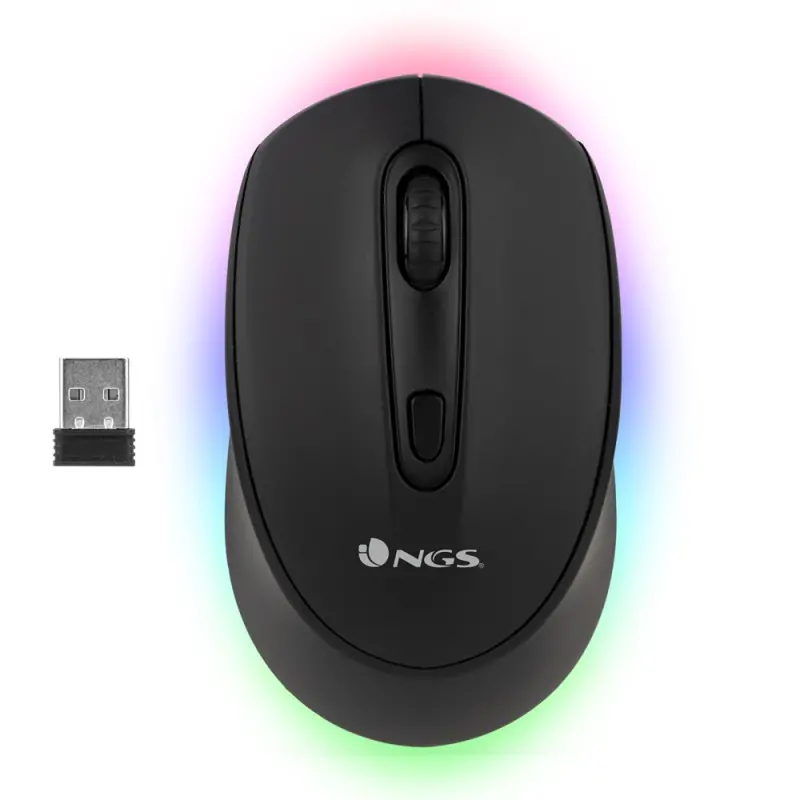 Image of NGS SMOG-RB mouse Ambidestro RF senza fili + Bluetooth Ottico 2400 DPI