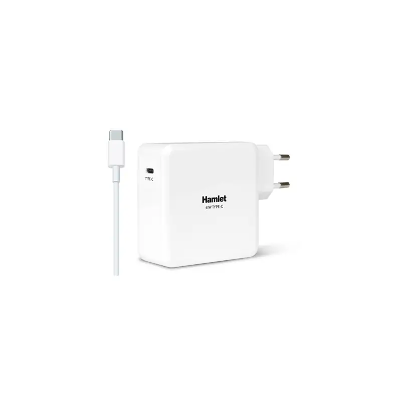 Image of Hamlet 61W Type-C Charger alimentatore universale per notebook bianco