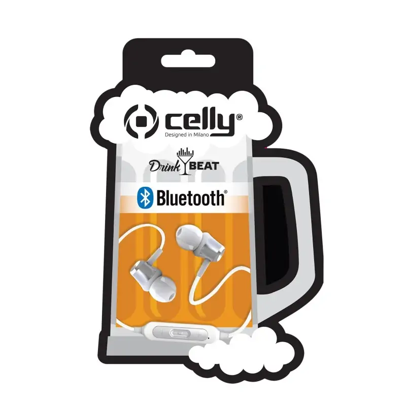 Image of Celly DRINKBHBEERWH cuffia e auricolare Wireless In-ear Musica Chiamate Bluetooth Bianco