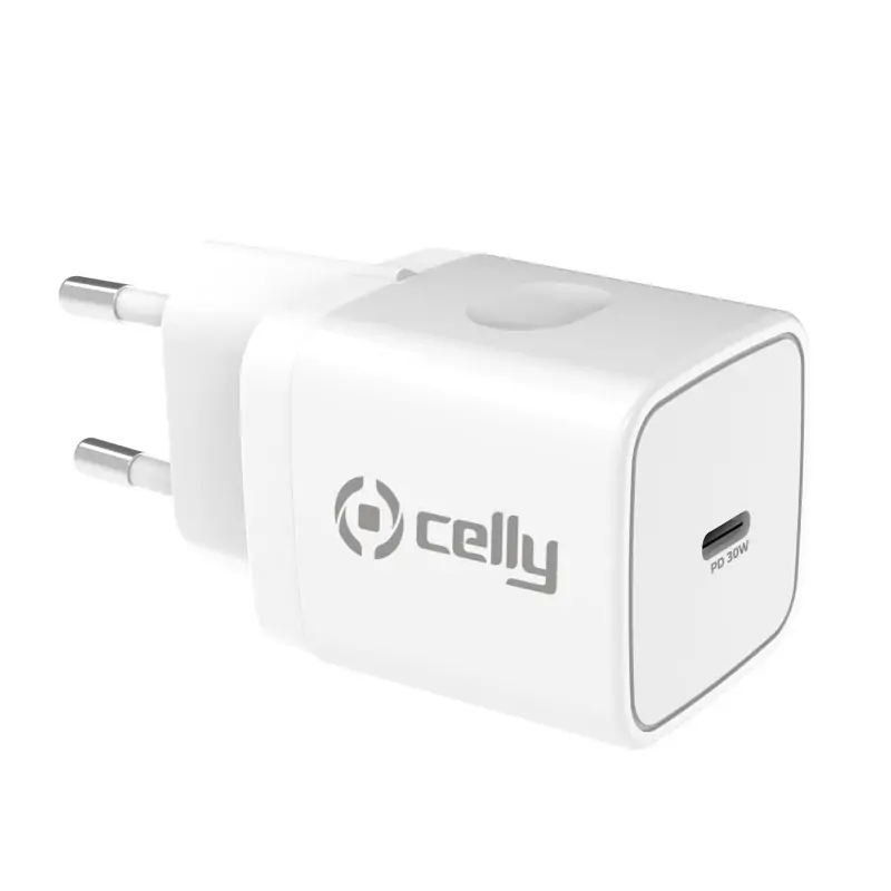Image of Celly TC1USBC30WWH Caricabatterie per dispositivi mobili Smartphone, Orologio intelligente, Tablet Bianco AC Interno
