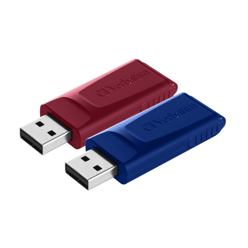 Image of Verbatim Slider - Memoria USB 2x32 GB, Blu, Rosso