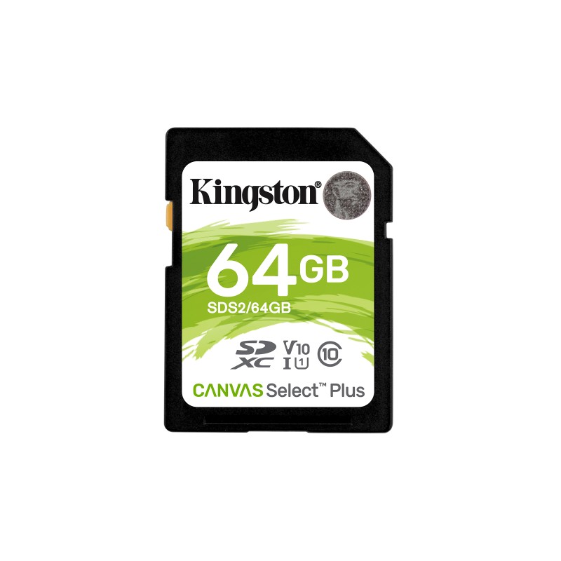 Image of Kingston Technology Scheda SDXC Canvas Select Plus 100R C10 UHS-I U1 V10 da 64GB