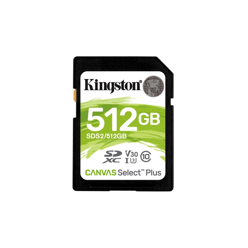Image of Kingston Technology Scheda SDXC Canvas Select Plus 100R C10 UHS-I U3 V30 da 512GB