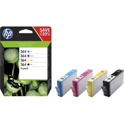 HP Confezione da 4 cartucce originali di inchiostro nero/ciano/magenta/giallo 364