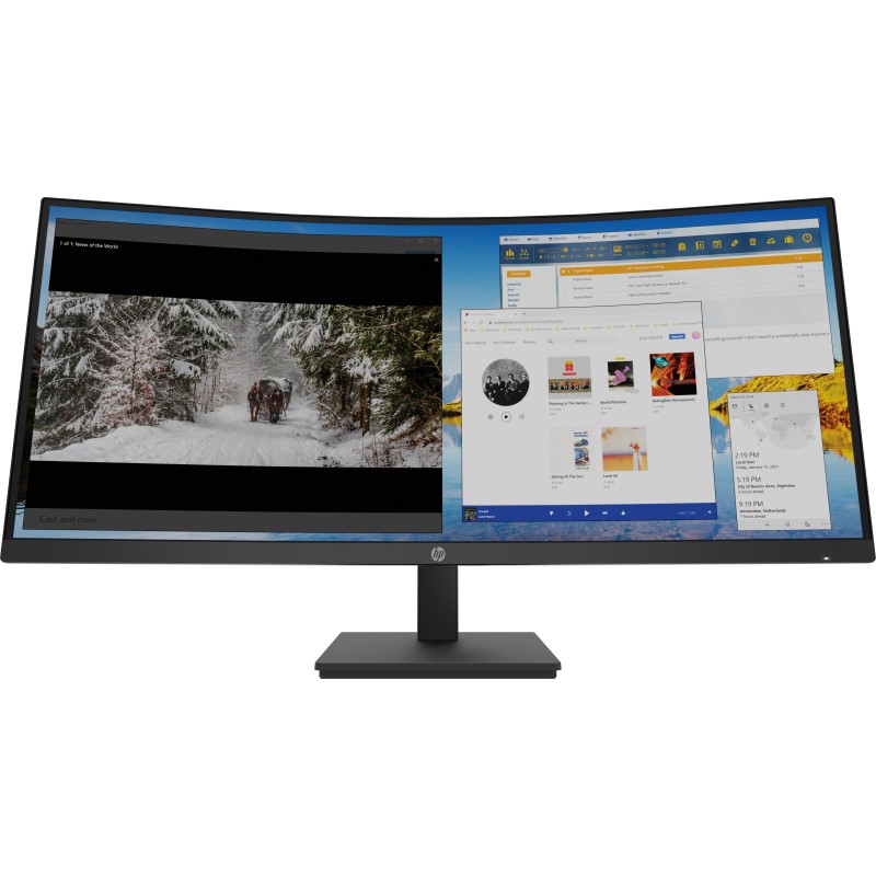 Image of HP M34d Monitor PC 86.4 cm (34") 3440 x 1440 Pixel UltraWide Quad HD Nero