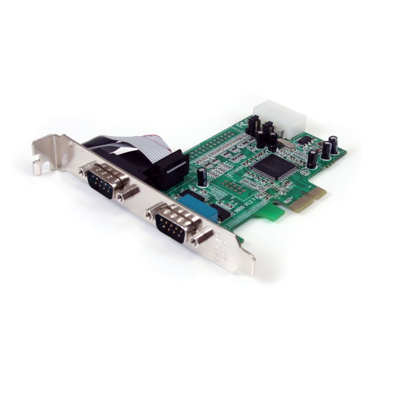 Image of StarTech.com Scheda Seriale PCI Express con 2 Porte - Controller PCIe RS232 16550 UART di Espansione DB9 a Profilo Basso