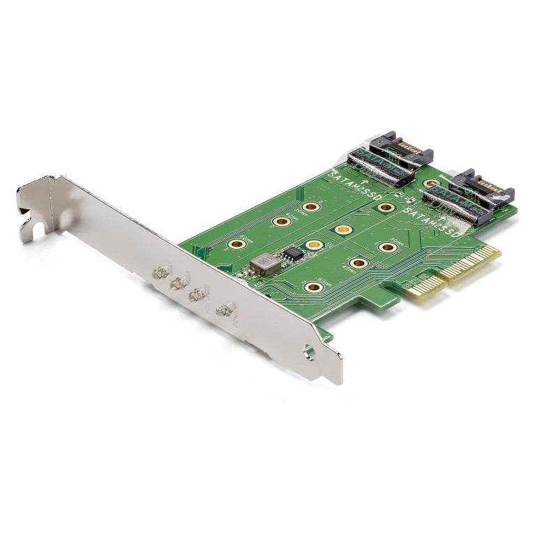Image of StarTech.com Adattatore SSD M.2 NGFF a 3 porte - 1x PCIe ( NVMe) , 2x SATA III 3.0