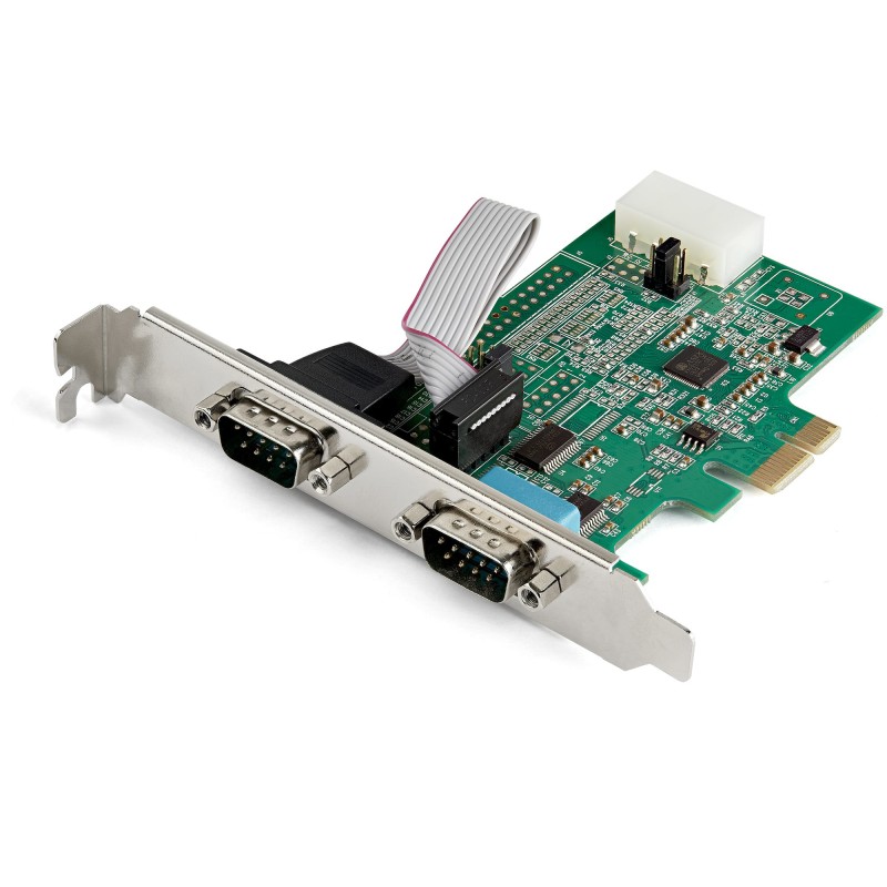 Image of StarTech.com Scheda Seriale PCI Express con 2 Porte - Controller PCIe RS232 16950 UART di Espansione DB9 a Profilo Basso