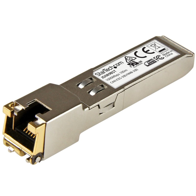 Image of StarTech.com Modulo SFP compatibile con HPE JD089B - 1000BASE-T -SFP a RJ45 Cat6/Cat5e 1GE Gigabit Ethernet RJ-45 100m 5820AF